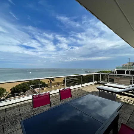 아파트 4 Au Dernier Etage Avec Immense Terrasse Face Au Bassin A - Fr-1-420-122 아르카숑